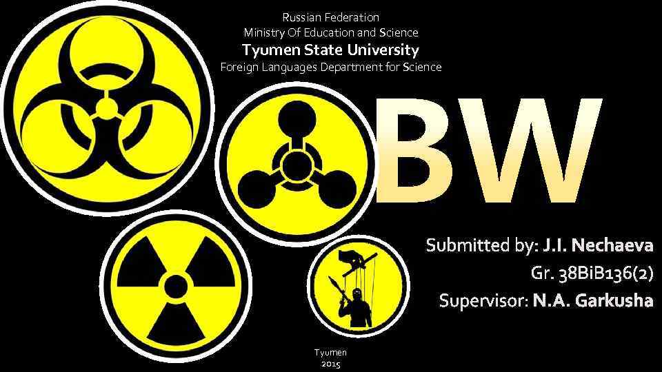 Russian Federation Ministry Of Education and Science Tyumen State University Foreign Languages Department for