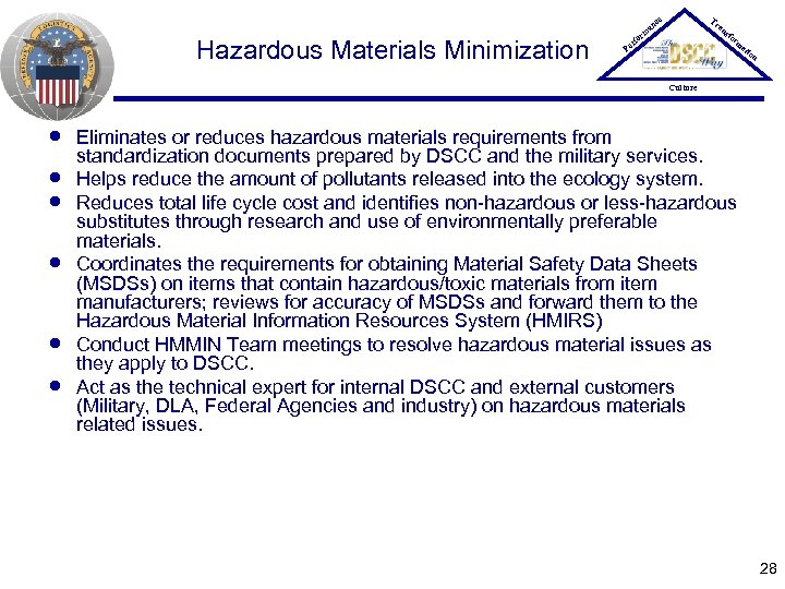 Tr ce an Hazardous Materials Minimization P er an rm fo sfo rm at