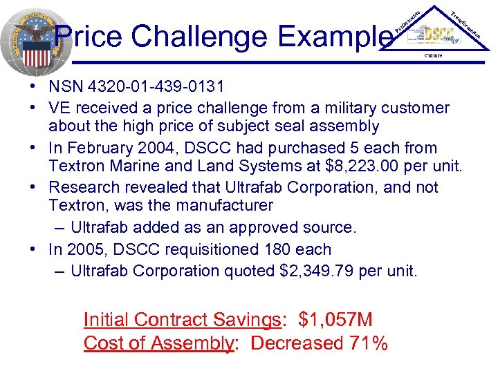 Price Challenge Example Tr ce an P er an rm fo sfo rm at