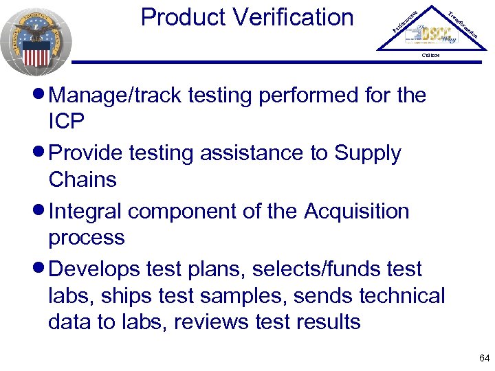 Product Verification Tr ce an P er an rm fo sfo rm at io