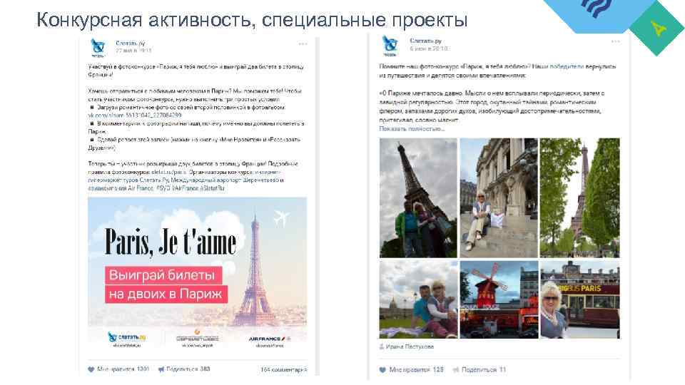 Конкурсная активность, специальные проекты 