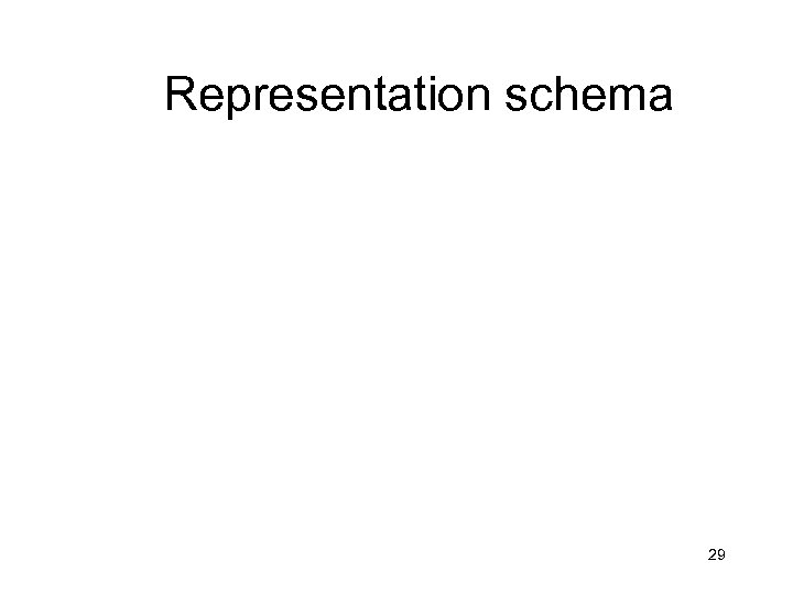 Representation schema 29 