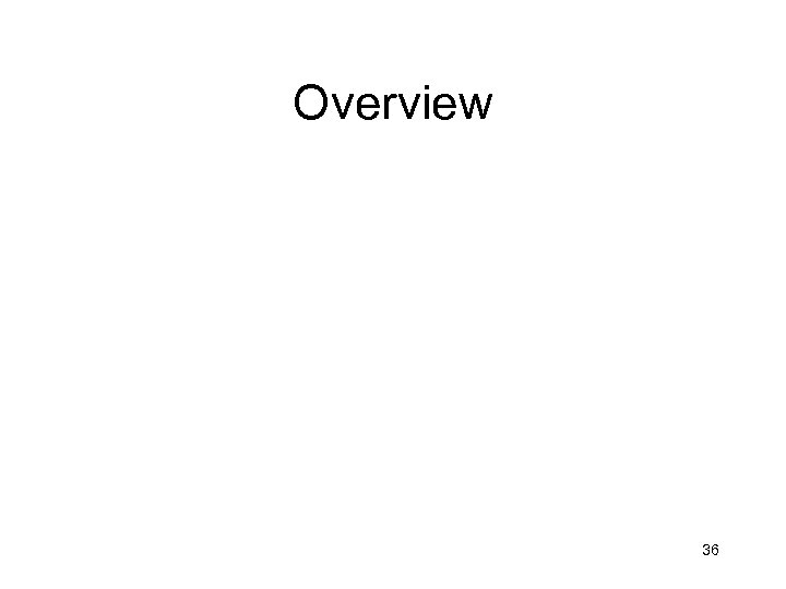 Overview 36 