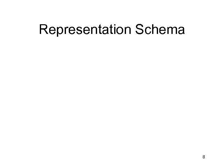 Representation Schema 8 