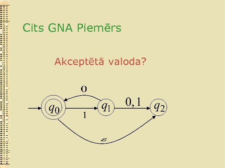 Cits GNA Piemērs Akceptētā valoda? 