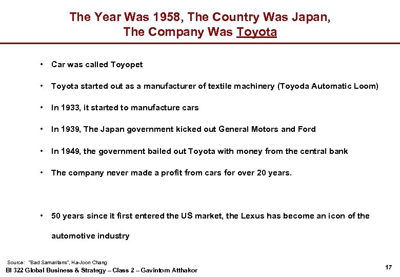 The Year Was 1958, The Country Was Japan, The Company Was Toyota • Car