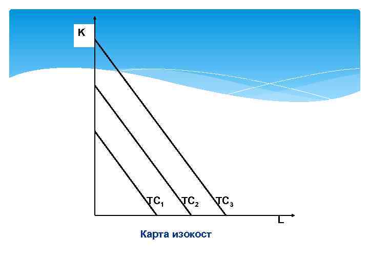 K ТС 1 ТС 2 ТС 3 L Карта изокост 