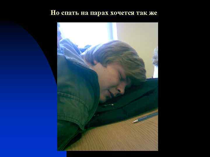 Но спать на парах хочется так же 