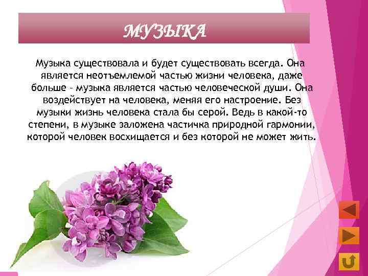 МУЗЫКА Музыка существовала и будет существовать всегда. Она является неотъемлемой частью жизни человека, даже