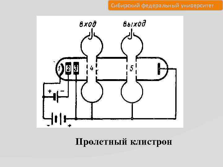 Сибирский федеральный университет Пролетный клистрон 