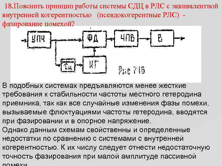 Структурная схема некогерентной рлс