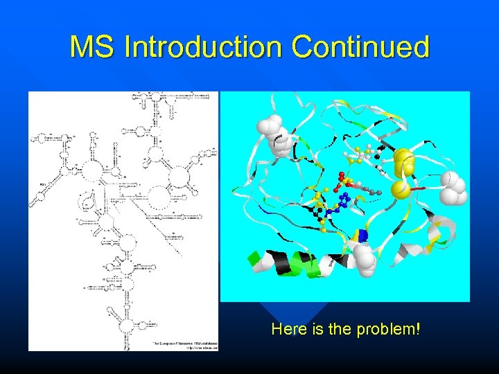 MS Introduction Continued Here is the problem! 
