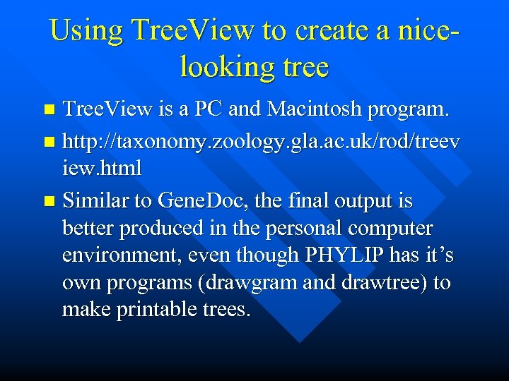 Using Tree. View to create a nicelooking tree Tree. View is a PC and