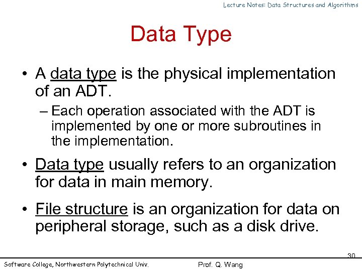 Lecture Notes Data Structures And Algorithms Chapter 1