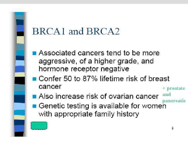 + prostate and pancreatic 