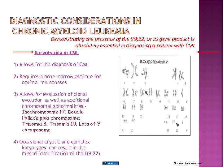 Demonstrating the presence of the t(9; 22) or its gene product is absolutely essential