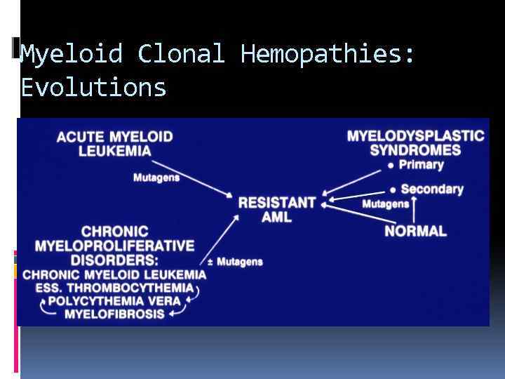 Myeloid Clonal Hemopathies: Evolutions 