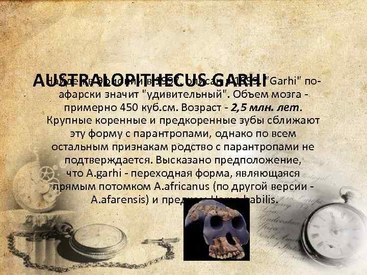 Найден в Эфиопии в 1997, описан в 1999. 