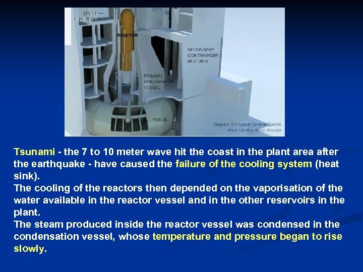 Tsunami - the 7 to 10 meter wave hit the coast in the plant