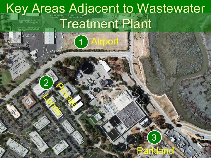 Key Areas Adjacent to Wastewater Treatment Plant 1 Airport te nd La iva Pr