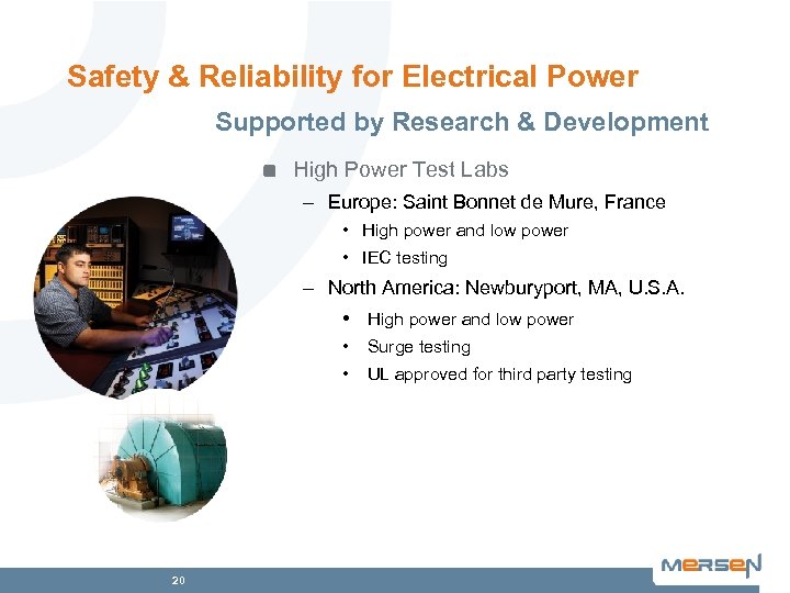 Safety & Reliability for Electrical Power Supported by Research & Development High Power Test