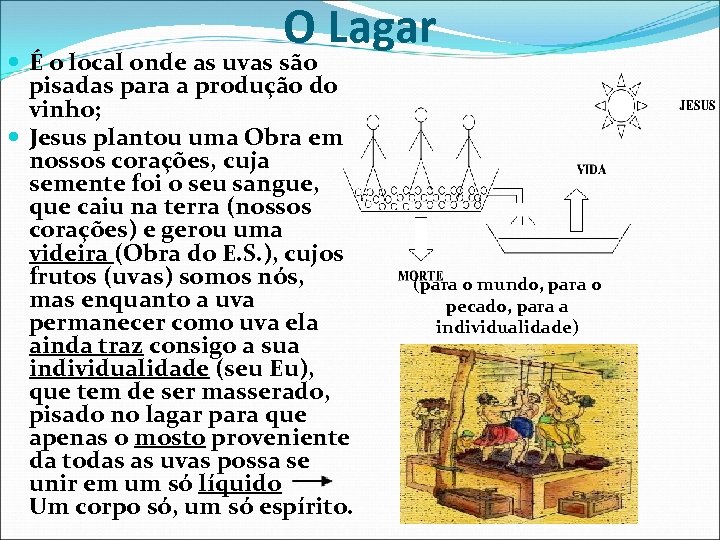 O Lagar É o local onde as uvas são pisadas para a produção do