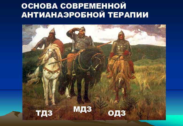 ОСНОВА СОВРЕМЕННОЙ АНТИАНАЭРОБНОЙ ТЕРАПИИ ТДЗ МДЗ ОДЗ 