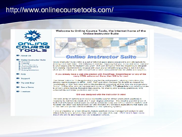 http: //www. onlinecoursetools. com/ 