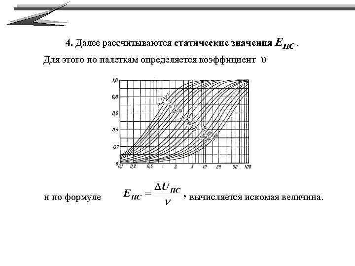 4. Далее рассчитываются статические значения EПС. Для этого по палеткам определяется коэффициент и по