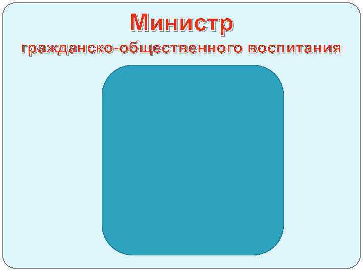 Министр гражданско-общественного воспитания 