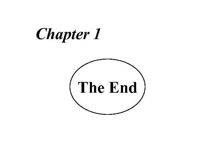 Chapter 1 The End 