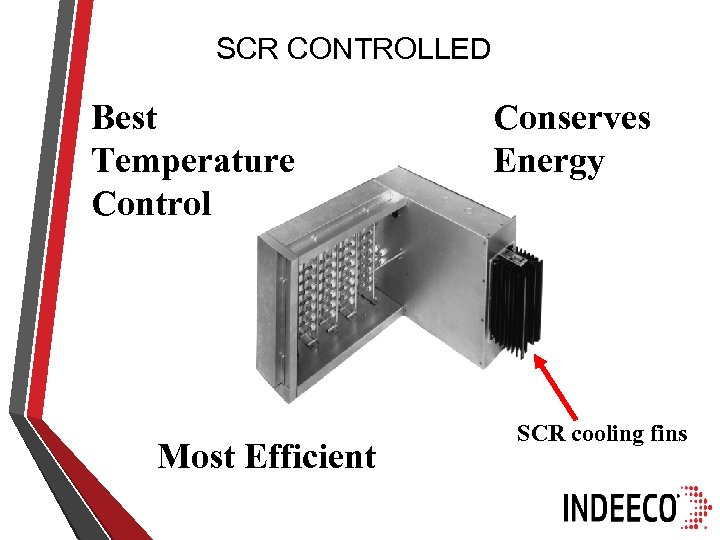 SCR CONTROLLED Best Temperature Control Most Efficient Conserves Energy SCR cooling fins 