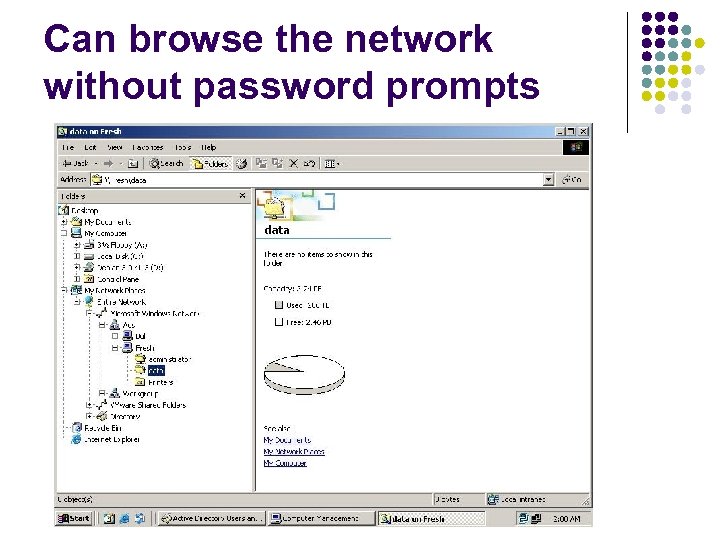 Can browse the network without password prompts 