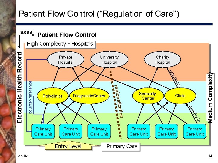 Patient Flow Control (“Regulation of Care”) axes Patient Flow Control University Hospital Charity Hospital