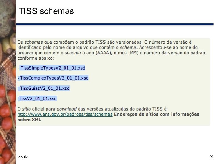 TISS schemas Jan-07 29 