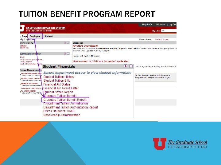TUITION BENEFIT PROGRAM REPORT 