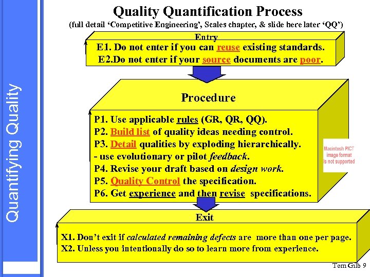 Quality Quantification Process (full detail ‘Competitive Engineering’, Scales chapter, & slide here later ‘QQ’)