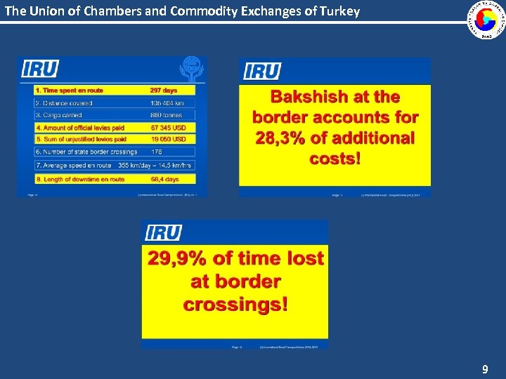 The Union of Chambers and Commodity Exchanges of Turkey 9 