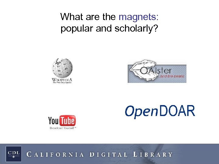 What are the magnets: popular and scholarly? 