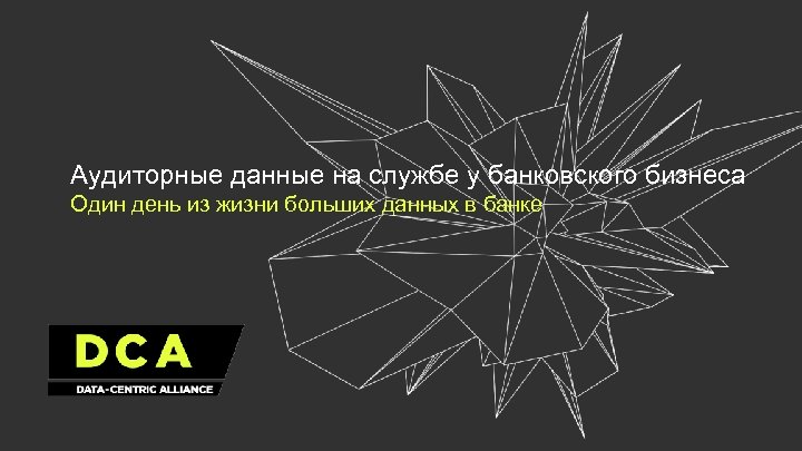 Аудиторные данные на службе у банковского бизнеса Один день из жизни больших данных в