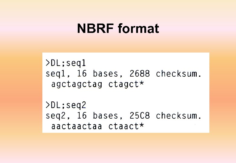 NBRF format 