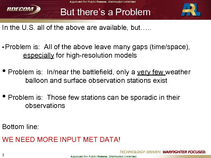 Approved For Public Release; Distribution Unlimited But there’s a Problem In the U. S.