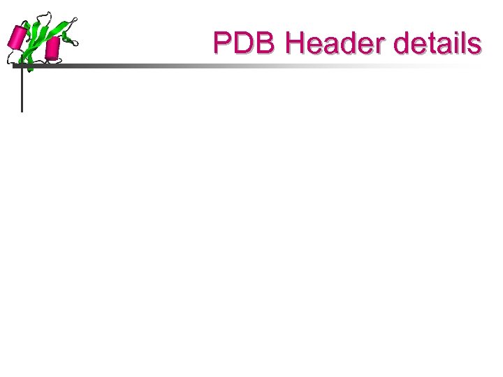 PDB Header details 