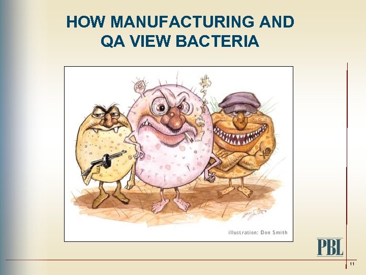 HOW MANUFACTURING AND QA VIEW BACTERIA 11 