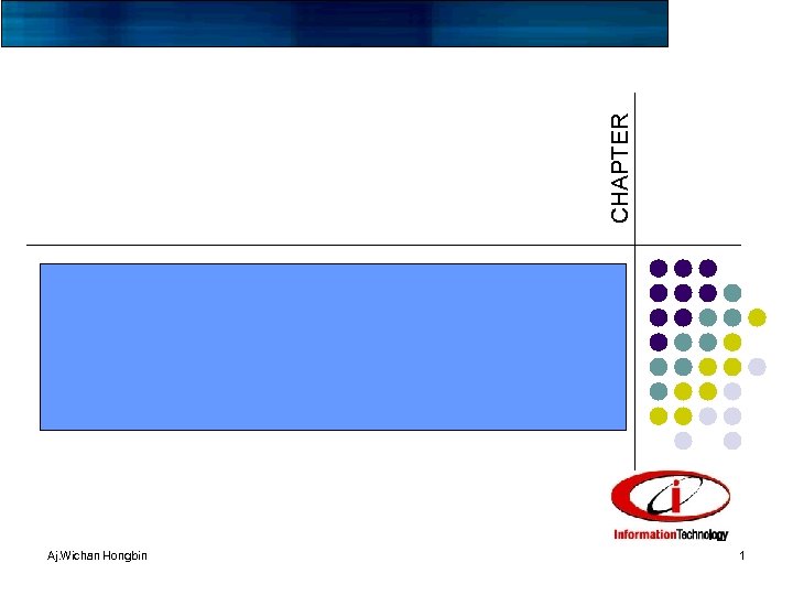CHAPTER Aj. Wichan Hongbin 1 