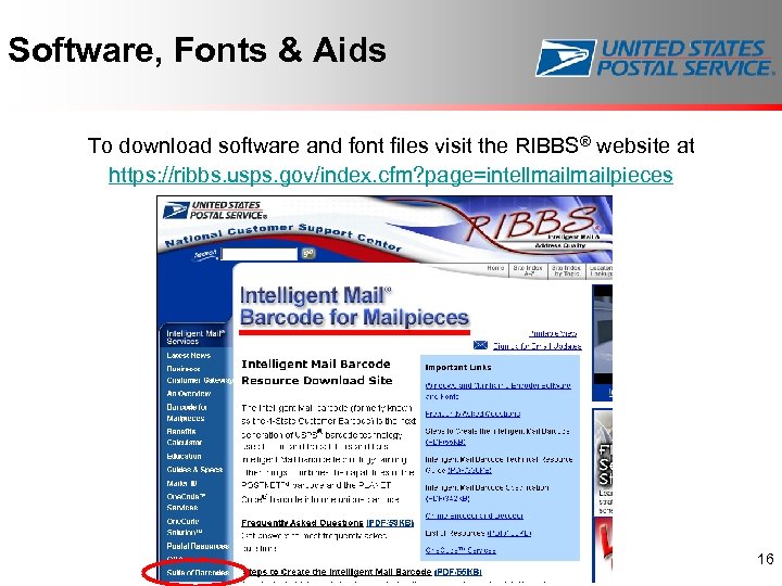 Software, Fonts & Aids To download software and font files visit the RIBBS® website