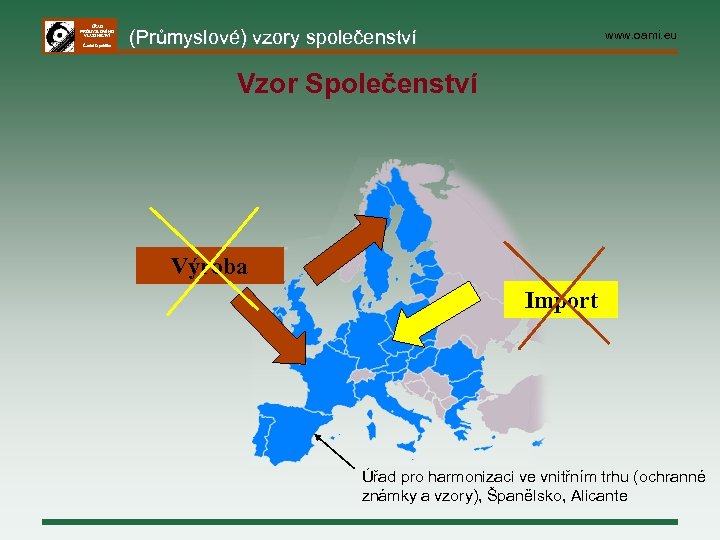 ÚŘAD PRŮMYSLOVÉHO VLASTNICTVÍ Česká republika (Průmyslové) vzory společenství www. oami. eu Vzor Společenství Výroba