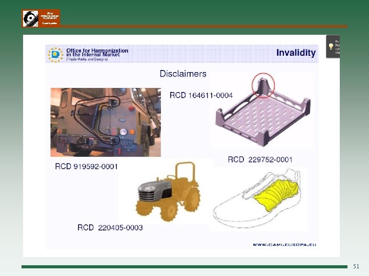 ÚŘAD PRŮMYSLOVÉHO VLASTNICTVÍ Česká republika 51 