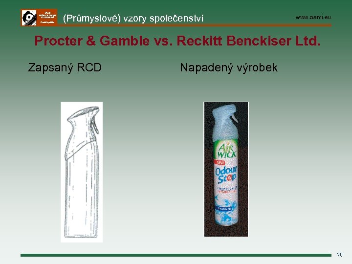 ÚŘAD PRŮMYSLOVÉHO VLASTNICTVÍ Česká republika (Průmyslové) vzory společenství www. oami. eu Procter & Gamble
