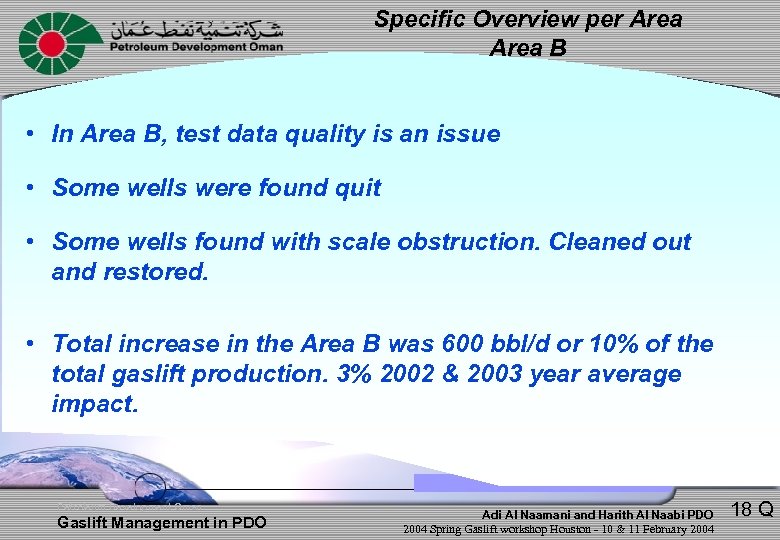 Specific Overview per Area B • In Area B, test data quality is an